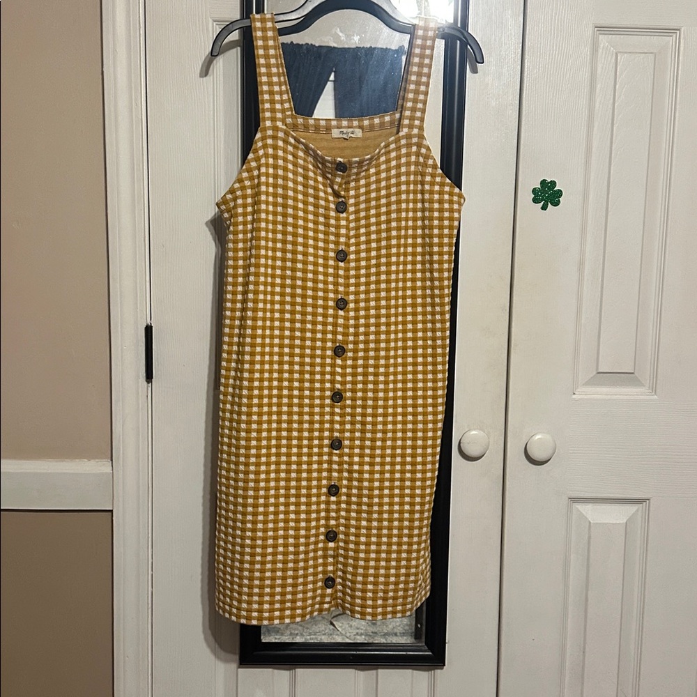 Madewell Yellow Checkered Blouse
